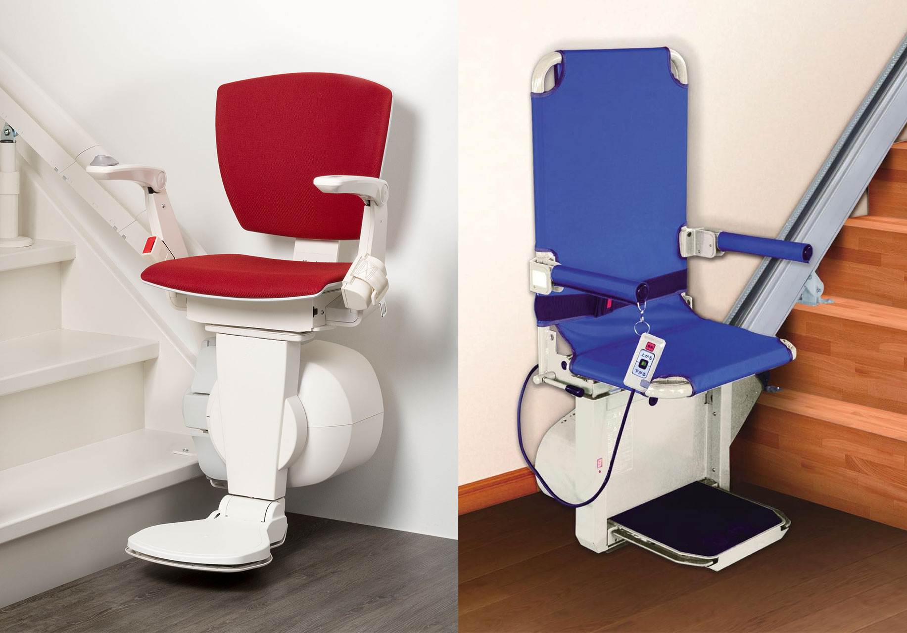 直線型と曲線型画像