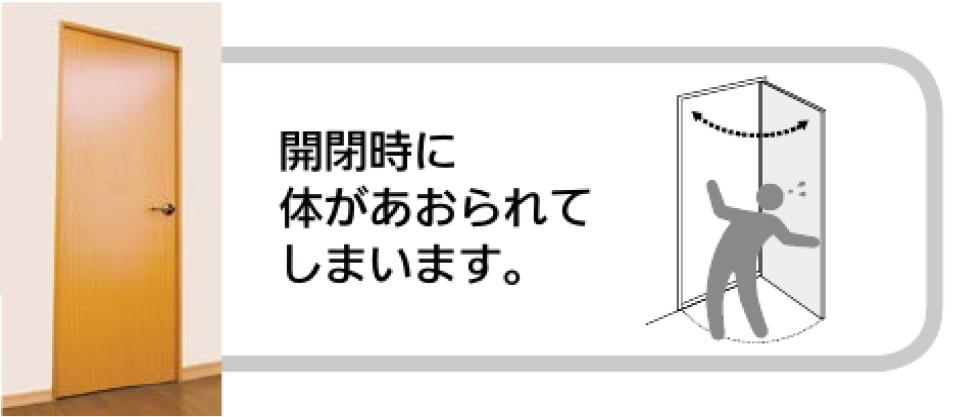 開き戸を開けるイメージ画像