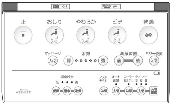 洗浄ボタン(ウォシュレット)