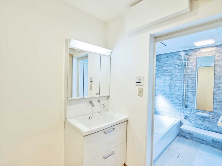 浴室乾燥機と洗面台