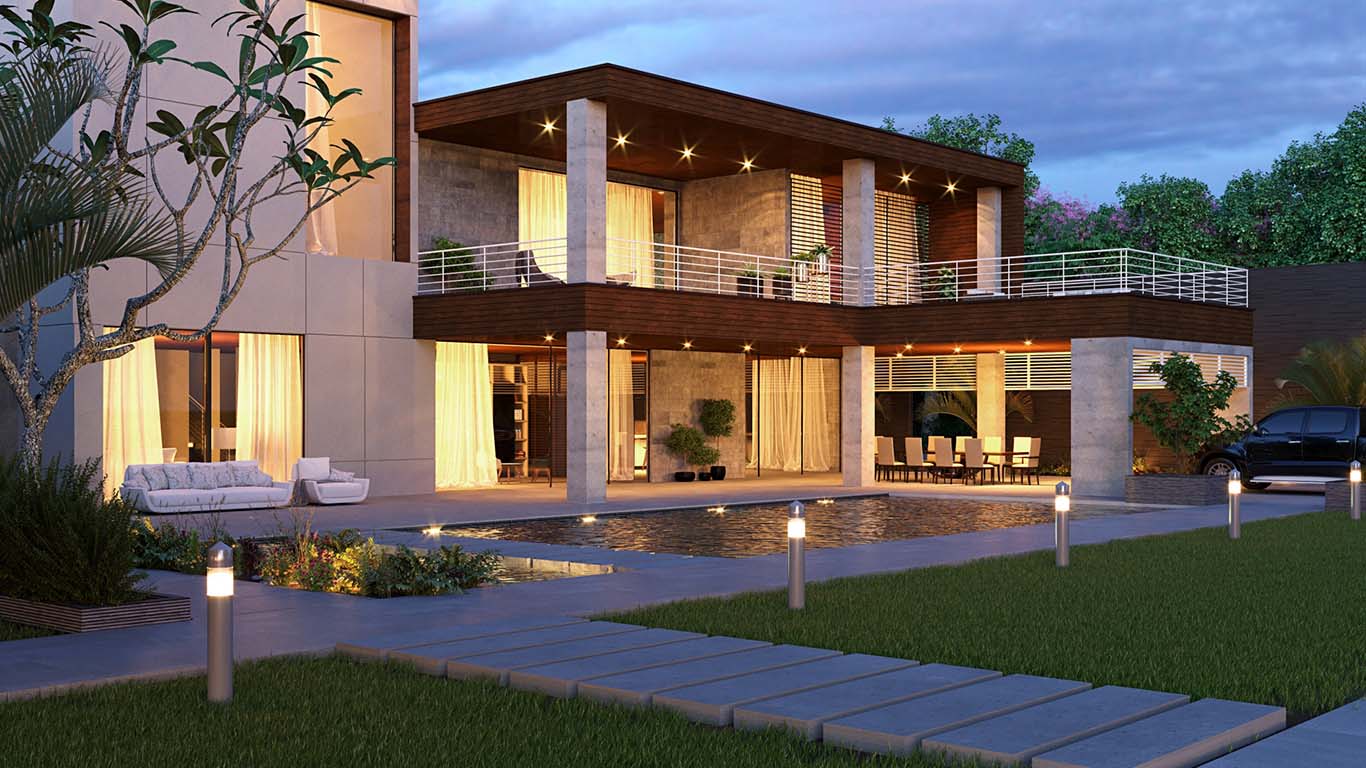 足元照明で視認性アップ！夜間も安心できる外構づくり