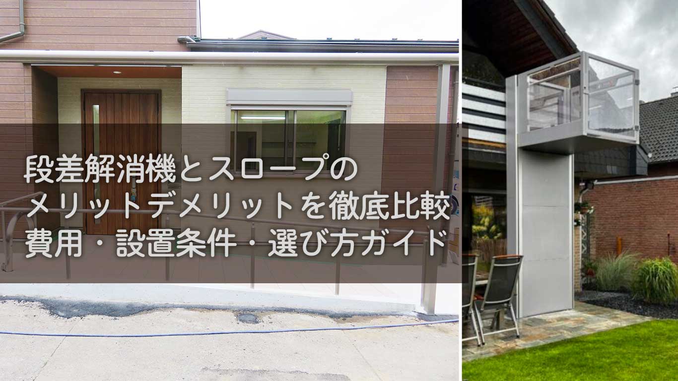 段差解消機とスロープのメリットデメリットを徹底比較｜費用・設置条件・選び方ガイド