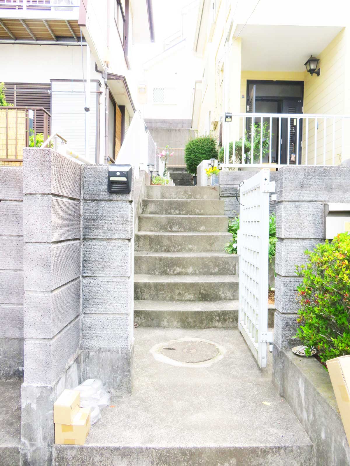 施工前　屋外手すり　屋外階段