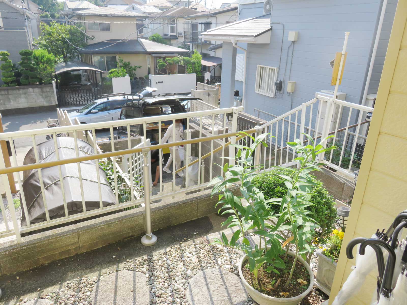 施工後　屋外手すり　屋外階段
